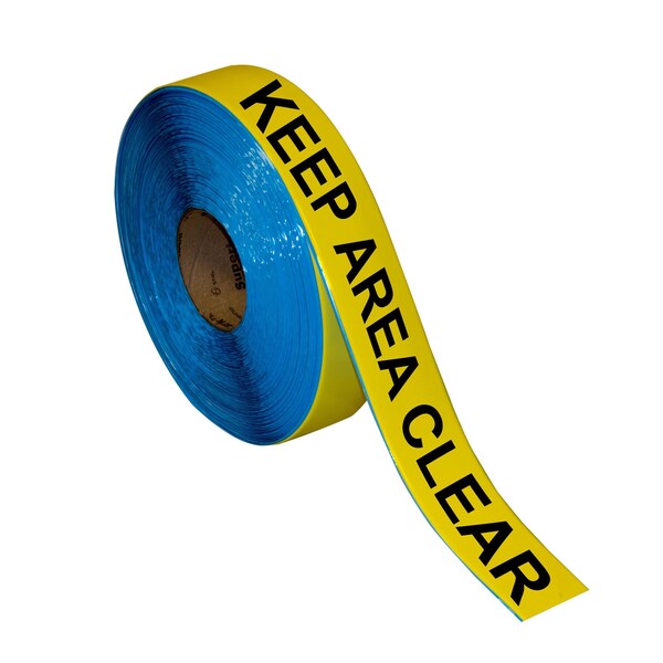 Superior Mark Floor Marking Message Tape, 2in x 100Ft , KEEP AREA CLEAR IN-50-623I-2 - main